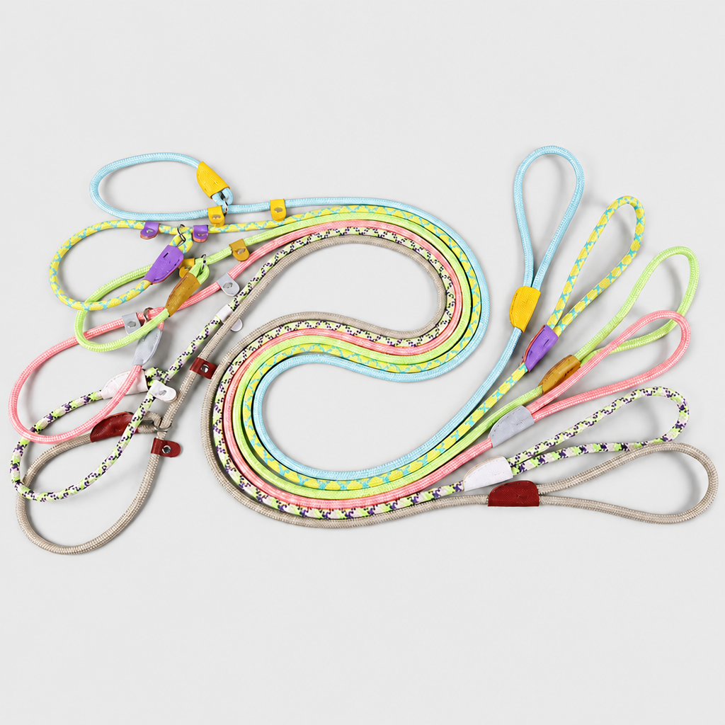 The Loop - 2in1 Slip Lead Dog Leash - Baby Pink