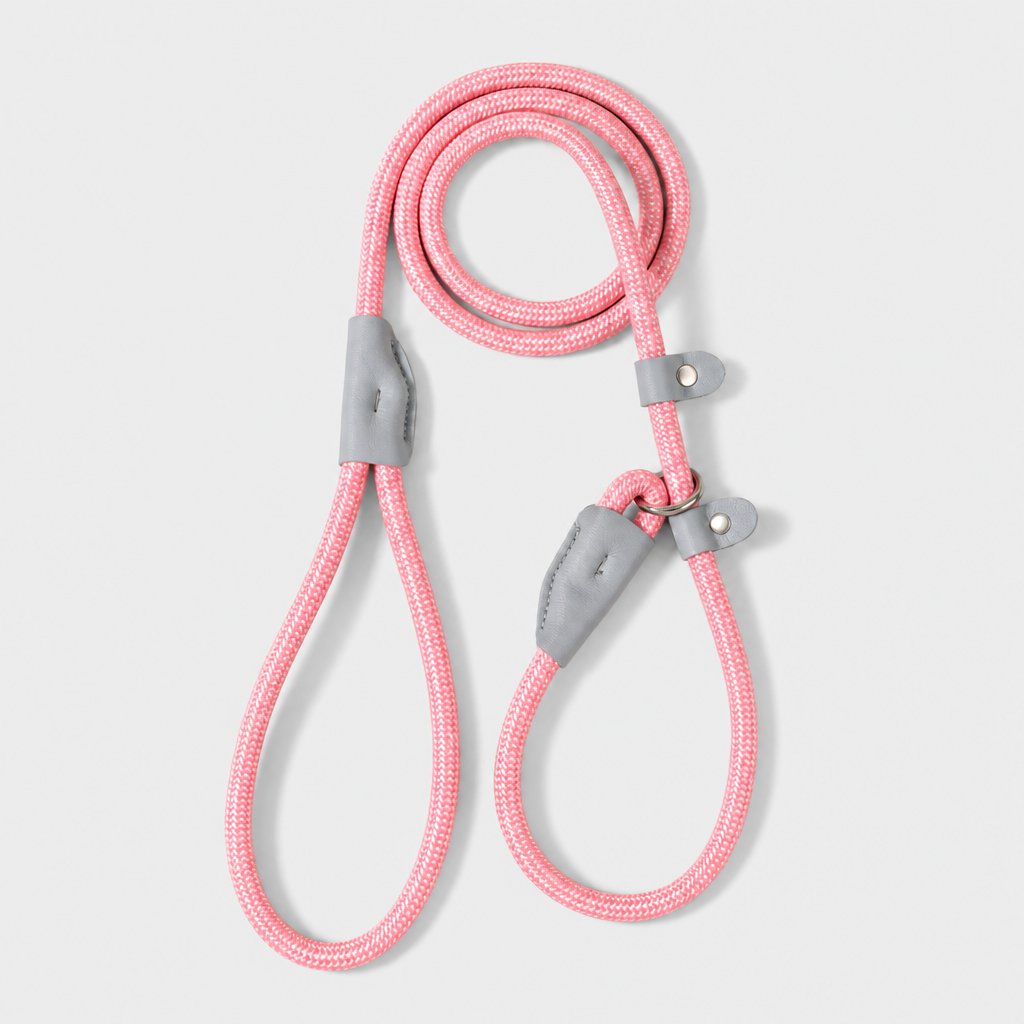 The Loop - 2in1 Slip Lead Dog Leash - Baby Pink