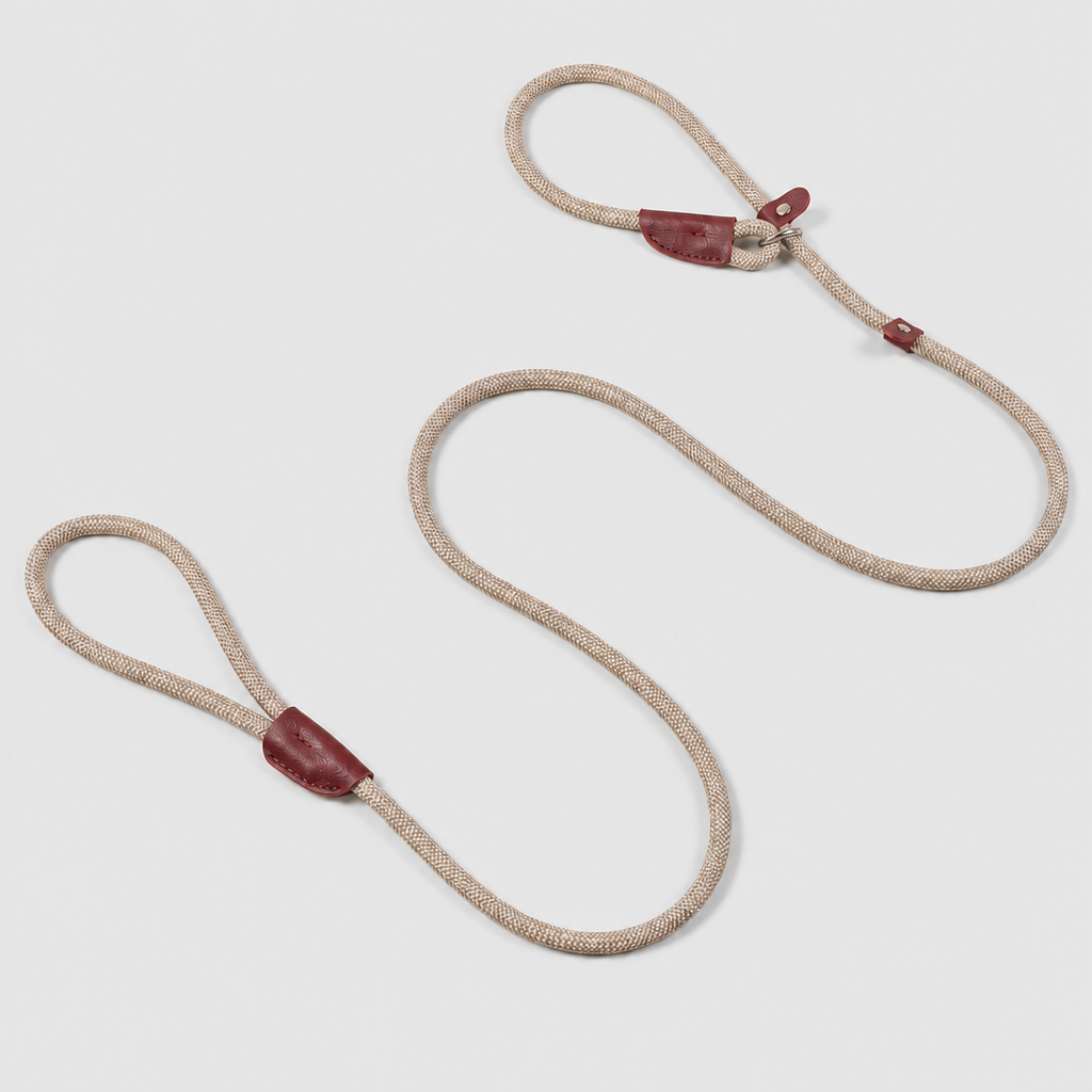The Loop - 2in1 Slip Lead Dog Leash - Cappuccino